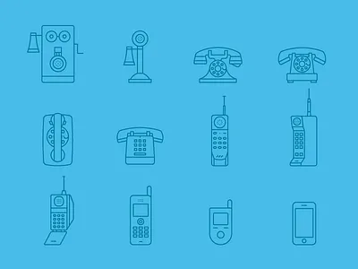 Zendesk Telephone Icons icon illustration monoline simple telephones zendesk