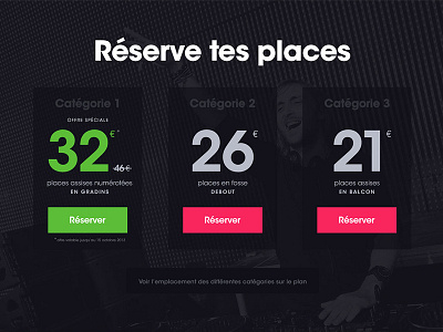 Event website Reservation section design event reservation ui ux website