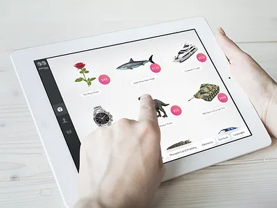 3D Market APP app catalog interface ipad shop ui ux