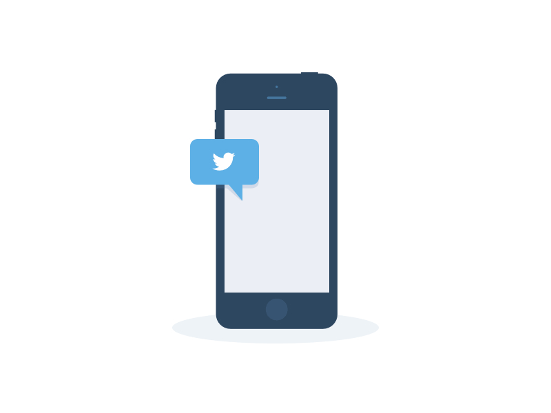 Social illustrations - New notification connect facebook illustration inbox message mobile new notification social tablet twitter