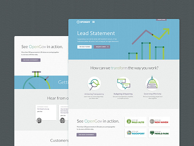 Website Design Revamp blue charts clean data government homepage layout typography ui user interface web design website