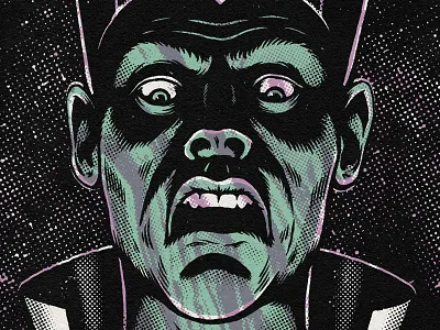 Ty Segall gig poster halftone screenprint