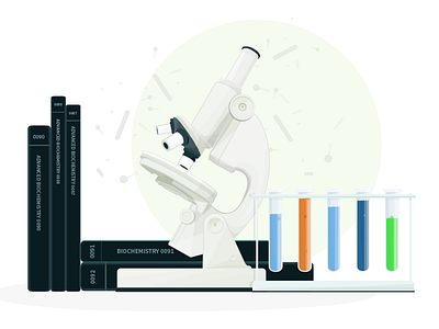 Illustration WIP dna gene illustration microscope science
