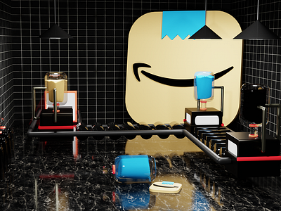 Amazon Warehouse 3d amazon animation app art artist branding design designer dribbble flow graphic design inspiration logo maschine motion graphics trend ui