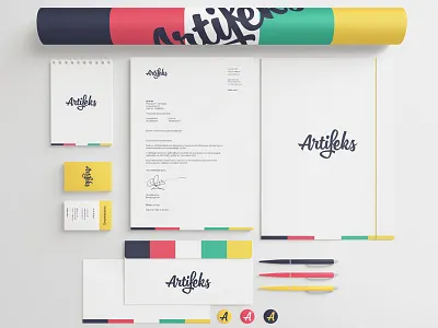 Artifeks stationary artifeks colors corporate design identity logo mockup stationary