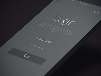 Login screen for iOS application flat ios iphone login mobile modern
