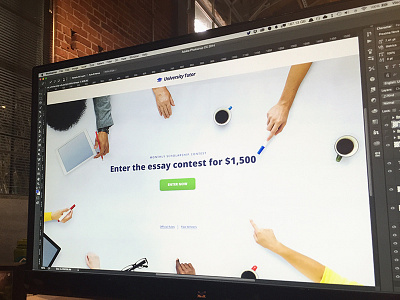 UT Contest Page blue branding design landing logo typography ui ux web website