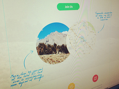One of the options for iWatr Home Page flat home page icons photo web design