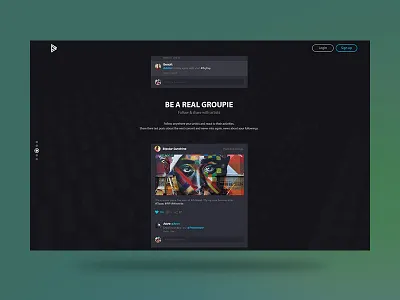 Bitzik - New Landing page (slide 3) bitcoin bitzik dark flat landing music