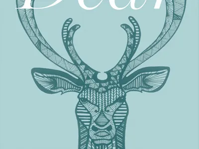 Oh, Dear! animals blue colors dear illustration lignes patterns repetitions shapes typography