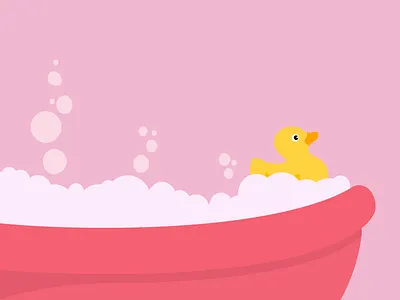 Happy Otherdays Illustrations bath holiday holidays illustration pink rubber duck