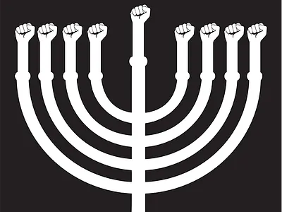 #ChanukahAction Signage activism blacklivesmatter chanukah fist hanukkah jewish jews judaism justice protest