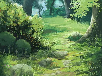 Dedicated to Kazuo Oga brushes ipad jot touch nature procreate