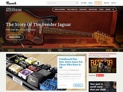 Reverb Blog blog design reverb blog
