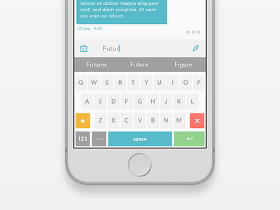 Future Keyboard icons illustrations ios iphone keyboard keys messages themeboard ui