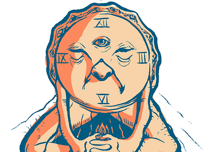 Father Time character father time hairy legs illustration