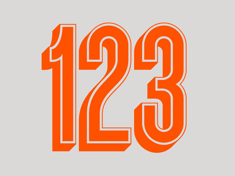 Steel Cut Numerals