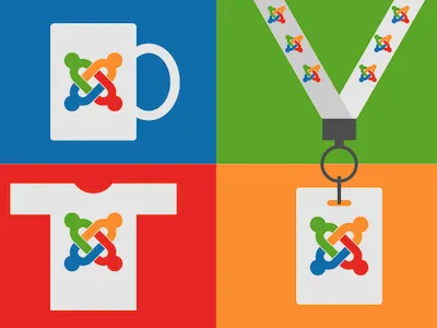Joomla Gifts cms community events illustration joomla