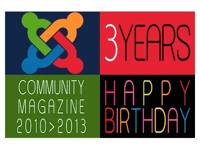 Happy 3rd Birthday JCM! cms community joomla magazine