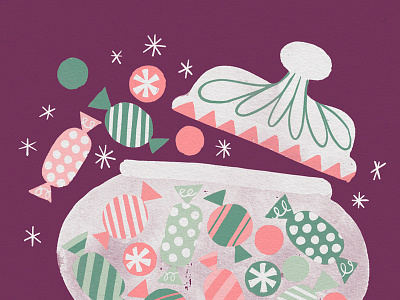 Drawlidays Day 2 candy christmas drawlidays holidays illustration painting