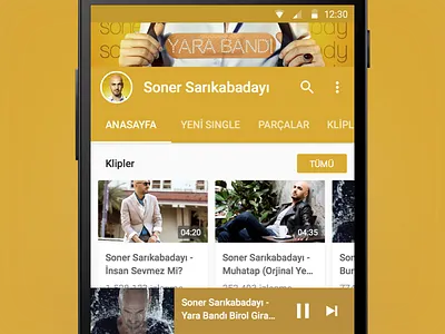 Partner Channels Mobile App Template android app feed flat google material material design mobile nexus template video