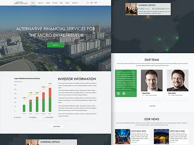 The Homepage chart financial flat graph homepage responsive website ui web