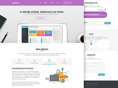 Winningtemp Site app colours design flat layout site ui web design website
