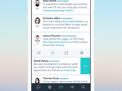Twitter App app apple feed flat ios ios8 iphone mobile retina twitter ui ux