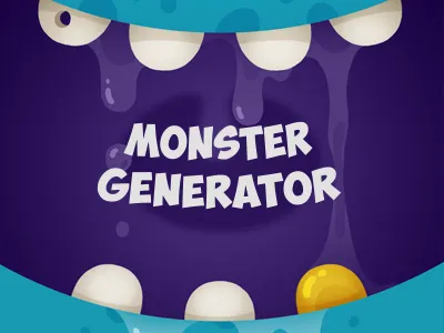Monster Generator alien create monster design generator interface monster monster generator monsters robot ui ux webdesign