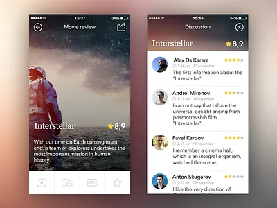 Film app app cinema ios ios7 ios8 iphone mobile movie ui ux