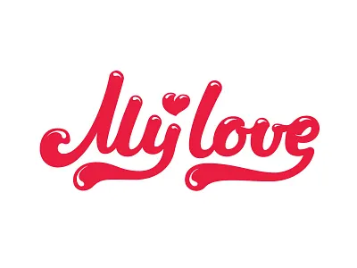 My love logo date dating handwritten heart lettering logo love type