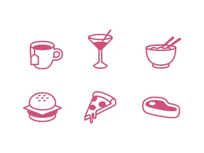 Free Food Icon Set burger categories drink food free icons pizza ramen soup steak tea
