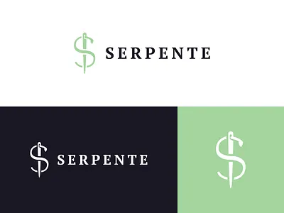 Serpente clothing design dollar fashion logo needle s snake thread