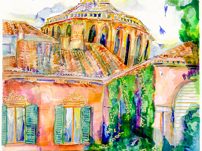 Passion Project: 'The 20' 16x20" Paintings architecture art illustration landscapes painting prints vibrant watercolor