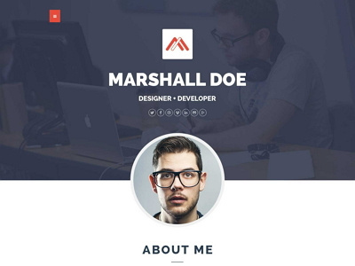MD - Responsive Personal Resume & Portfolio Template businesses card creative curriculum vitae cv flat metrothemes onepage personal portfolio resume timeline.
