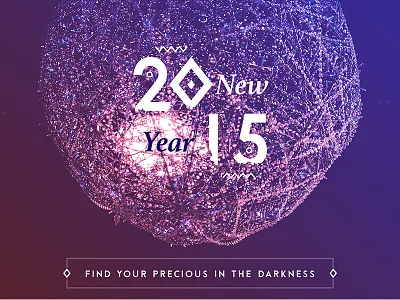 New Year 2015 design geometry gradient greeting card holidays illustration light new year photography typography
