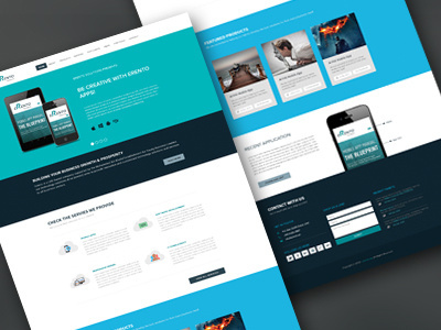 Erento Soluitons apps clean company mobile portfolio ui ux web