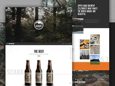 Upper Hand V1 beer brewery elegant seagulls labels nature outdoors web
