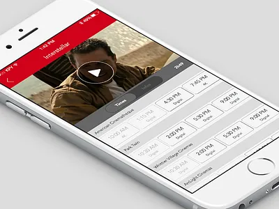 Movie Detail cinema clean detail ios iphone movie premiere simple theater tickets ui