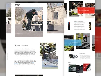 P-Rod Concept - Full design dribbble mockup nike p rod shop skateboard ui ux web web design