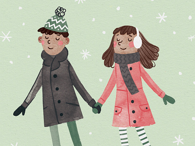 Drawlidays Day 3 christmas holidays ice skates illusration skating snow winter
