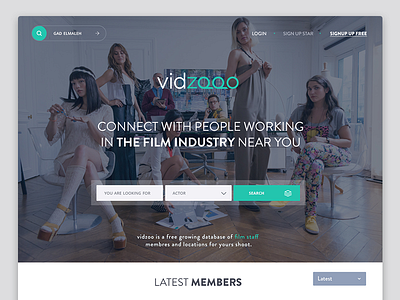 Vidzooo Homepage study design green project template ui ux video vidzooo web web design