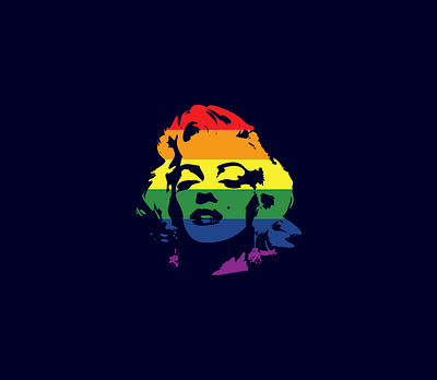 Marilyn Monroe dhyak graphic design illustration lgbtq marilyn monroe rainbow