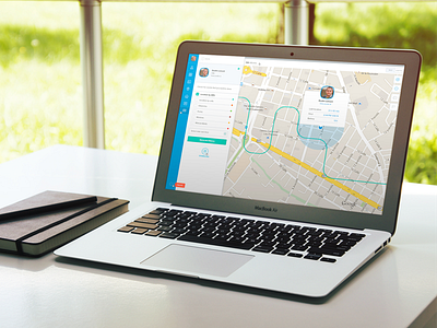 Map case study checkboxes flat gps illustration map phones tracking ui ux web design