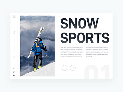 Snow Sports design ui ux web