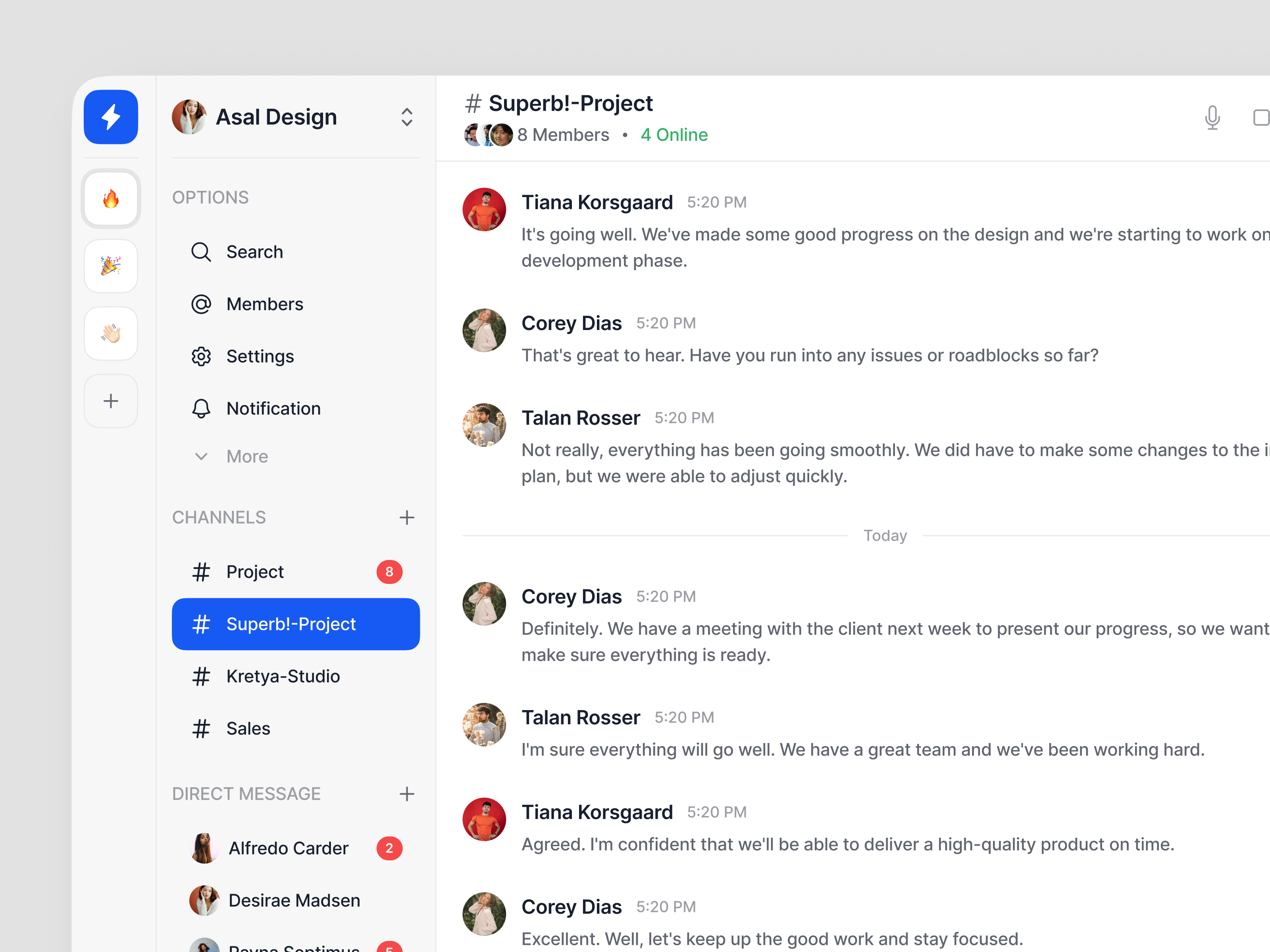 Dashboard Messaging chat chatting clean dashboard conversation dashboard email client flat inbox interface live chat messages messaging navigation navigation bar saas saas dashboard side menu social media tab video call