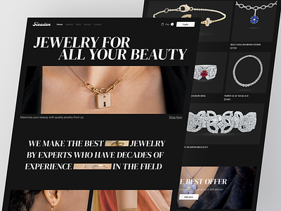 Sieaden - Jewelry Website Design design ecommerce homepage jewelry jewelry landing page jewelry website landing page landingpage market marketplace online shop store ui ui design uiux web web design webpage website website design