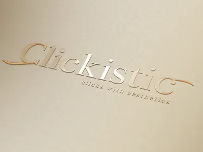 Clickistic branding logo design mock up photography