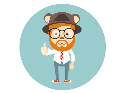 Hipster animals ai animals bear character flat forfree free hipster illustration illustrator psd raccoon