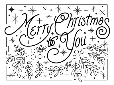 Merry Christmas to You! card christmas gocco holiday illustration lettering print type typography